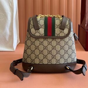 Gucci Brown and Cream Backpack